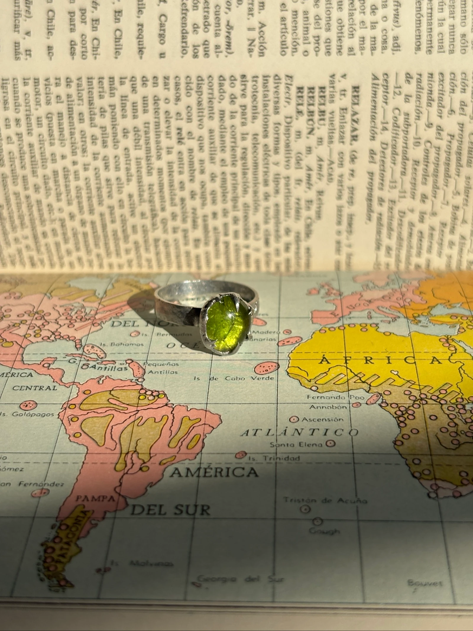 Anillo de cobre y vidrio fundido – photo 8
